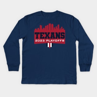 Texans 2023 Playoffs Kids Long Sleeve T-Shirt